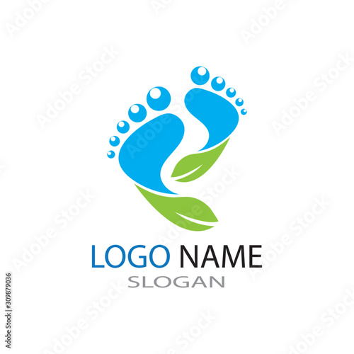 foot Logo Template vector illustration