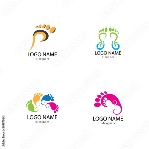 foot Logo Template vector illustration