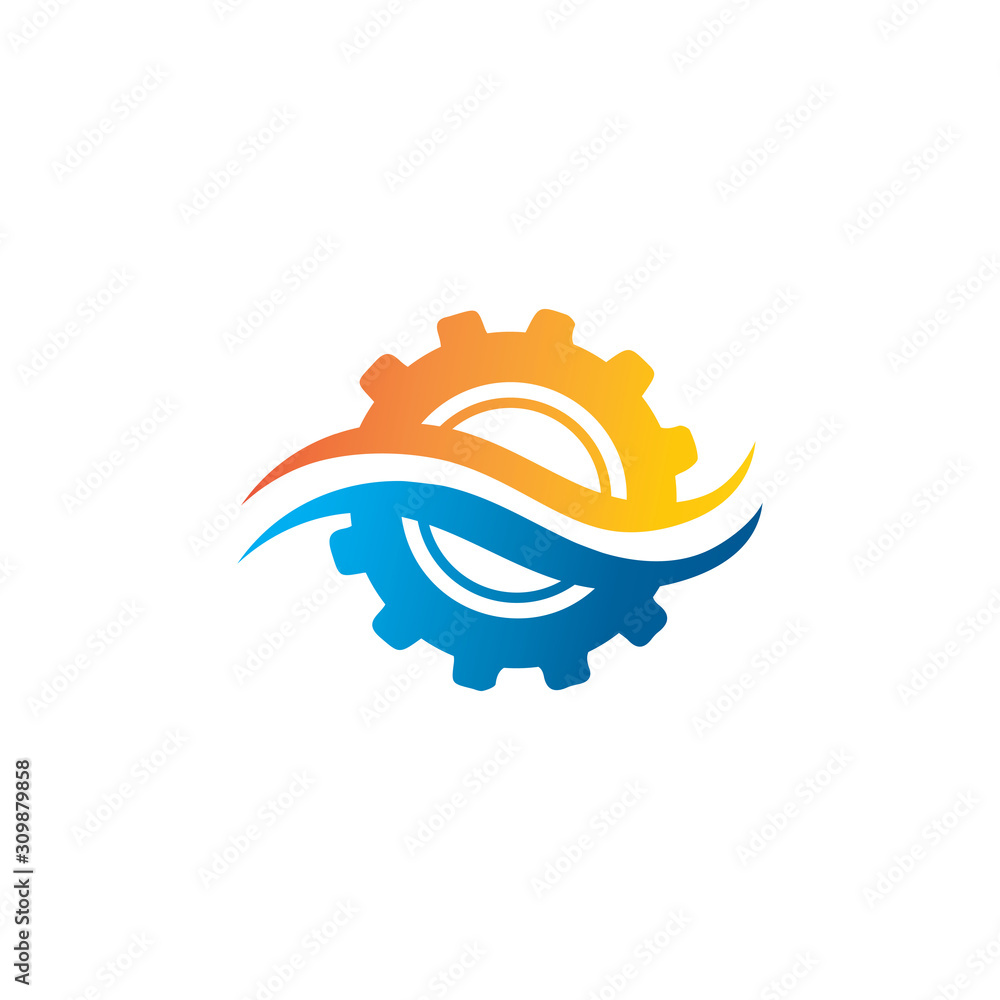 Obraz premium Gear Logo Template vector icon illustration design