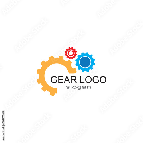 Gear Logo Template vector icon illustration design