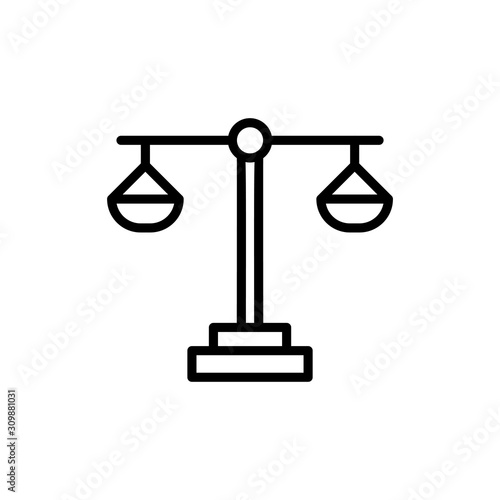 Simple scale line icon.