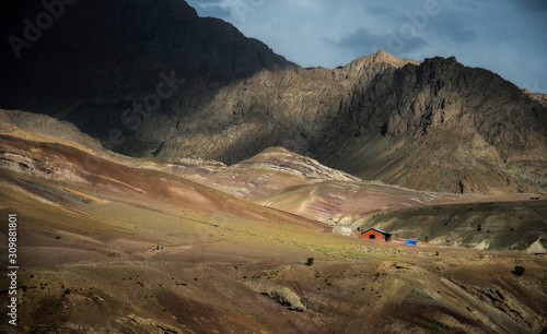 Beautiful mountain village near Kargil, Jammu and Kashmir, India, Asia