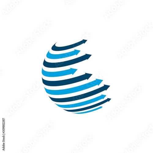 Wire world logo vector icon