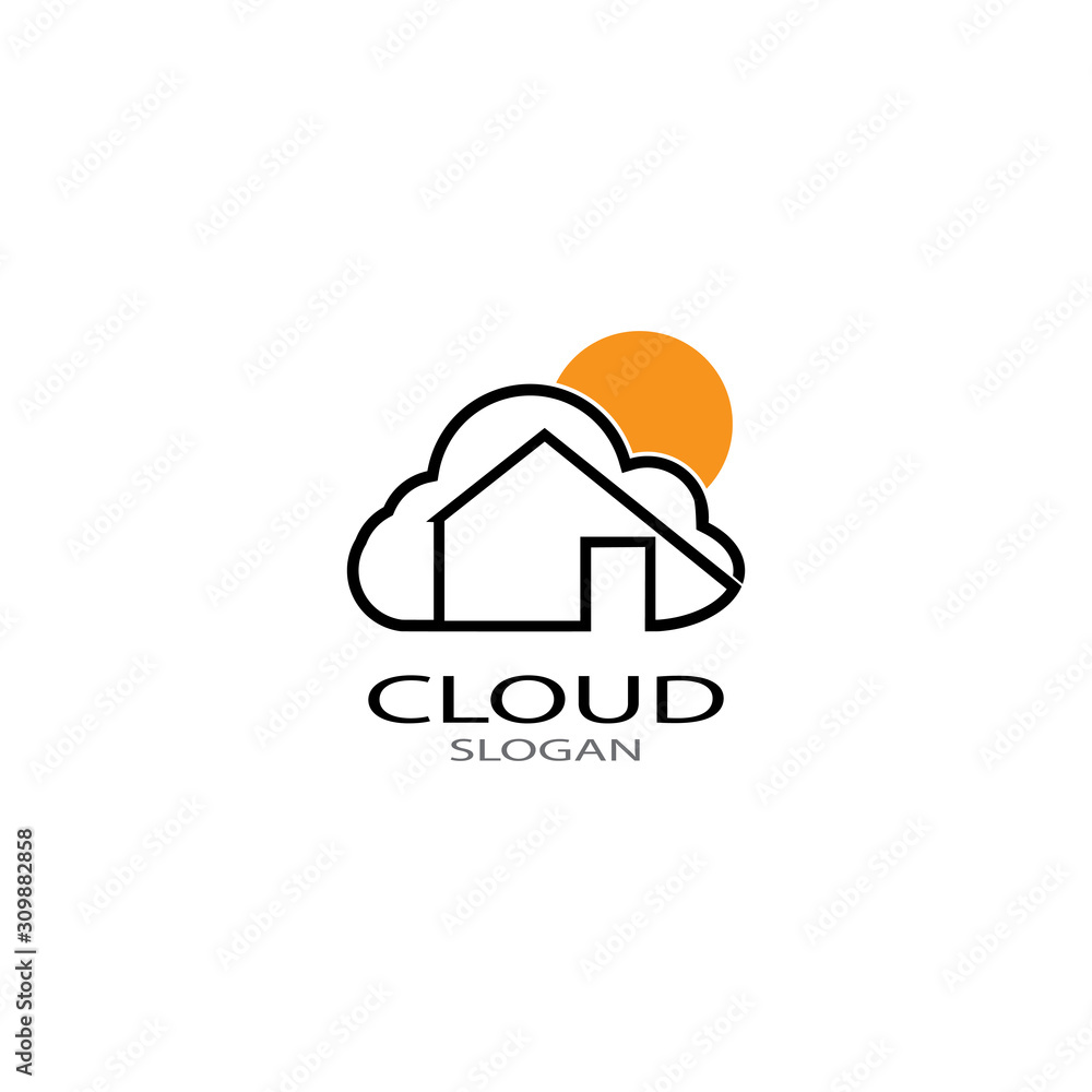 cloud logo design template vector icon cloud logo design template vector icon