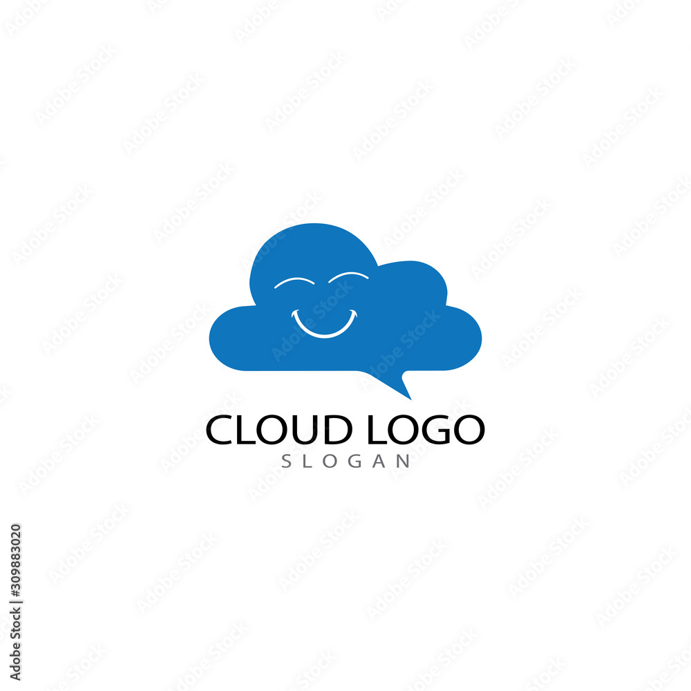 cloud logo design template vector icon cloud logo design template vector icon