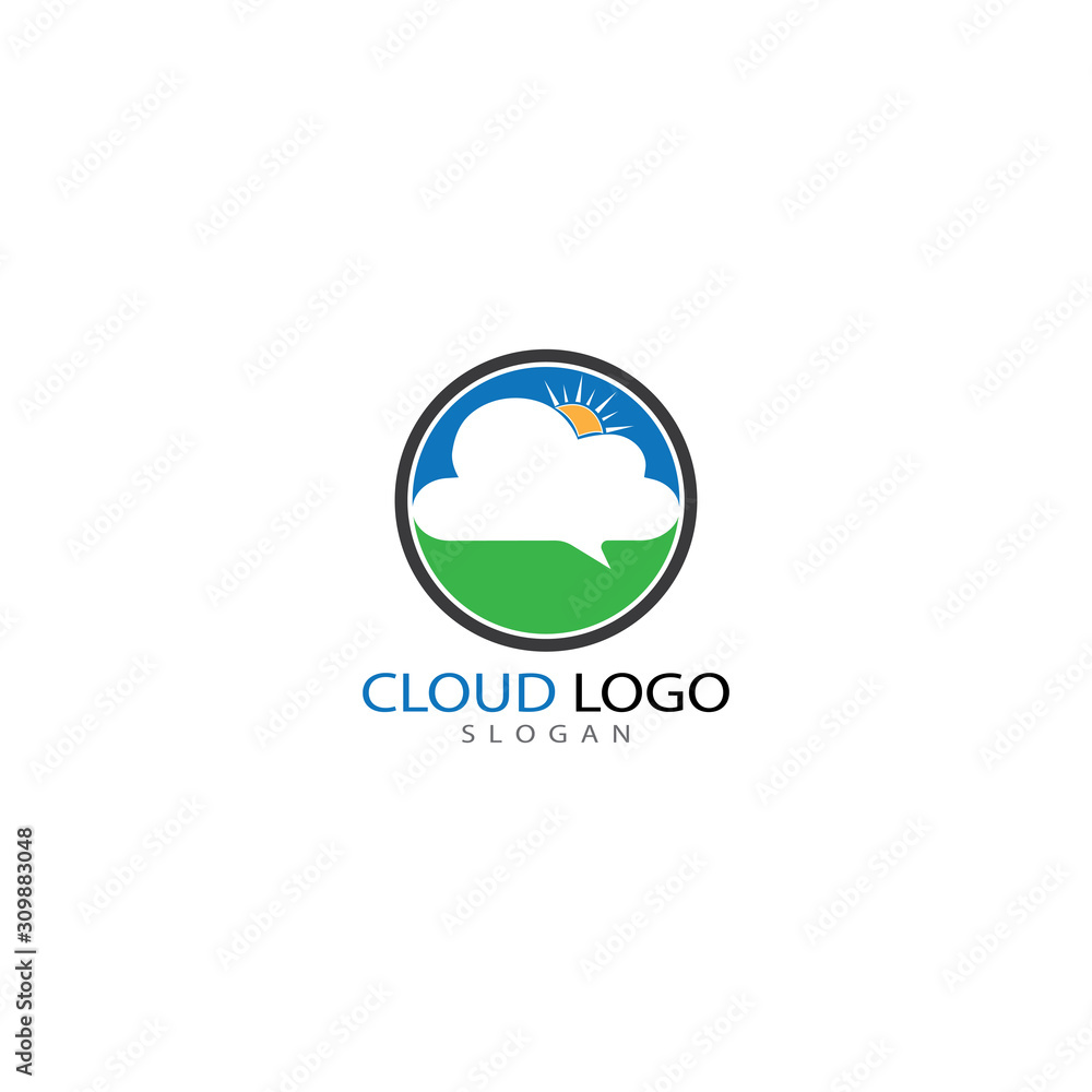cloud logo design template vector icon cloud logo design template vector icon