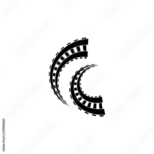 railway vector icon design template illustration