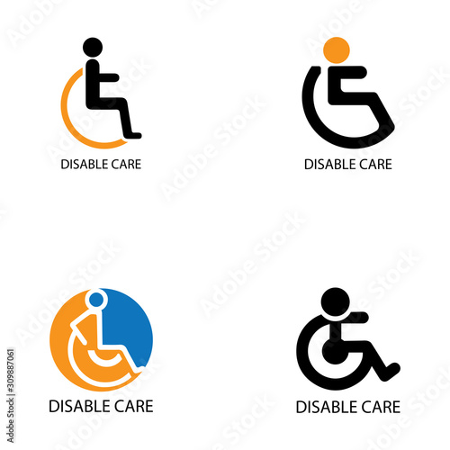 Disabled icon illustration isolated vector sign symbol