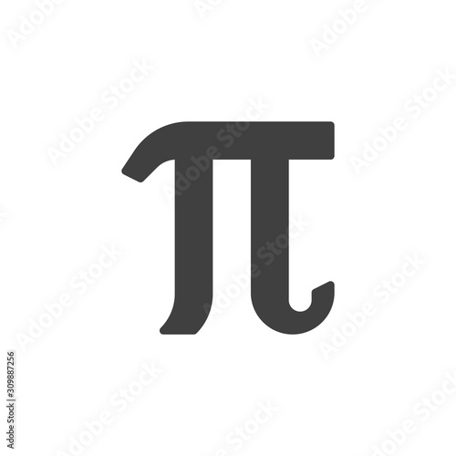 Mathematical value pi vector icon. filled flat sign for mobile concept and web design. Pi greek letter glyph icon. Symbol, logo illustration. Vector graphics