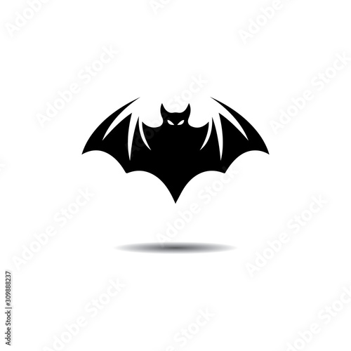 bat open wings flying concept elements icon