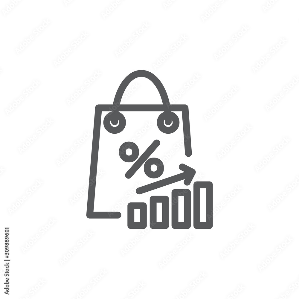 Sale line icon on white background Sale line icon on white background