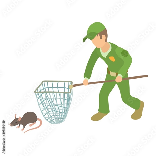 Pest control icon. Isometric illustration of pest control vector icon for web