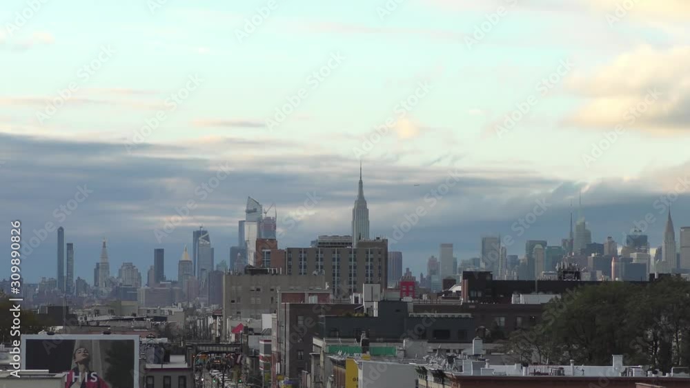 Manhattan skyline, as seen from a rooftop in Brooklyn, New York, 29th October 2018
Manhattan skyline, as seen from a rooftop in Brooklyn, New York, 29th October 2018