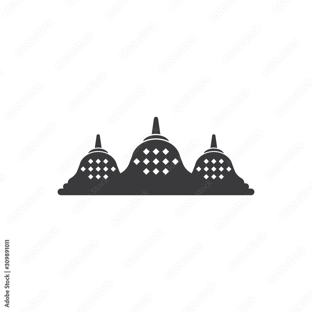 Stupa temple logo