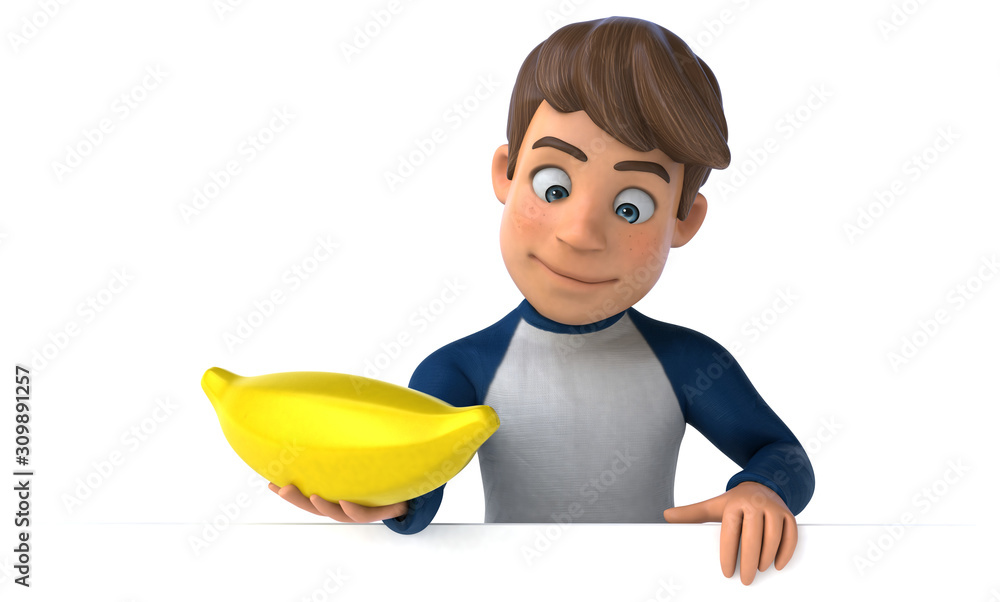 3D cartoon character fun teenager 3D cartoon character fun teenager