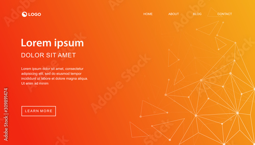 minimal gradient landing page design, modern background, vector eps 10