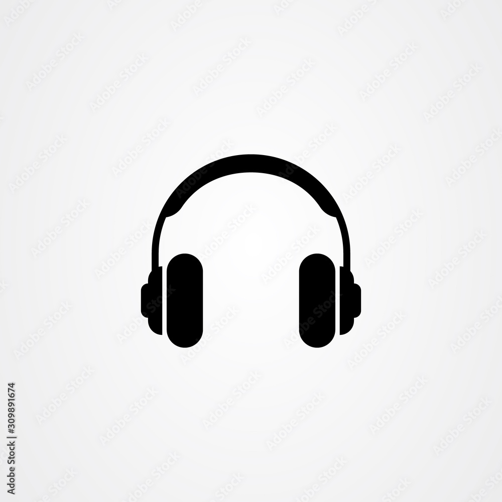 Headphones icon logo vector design Headphones icon logo vector design
