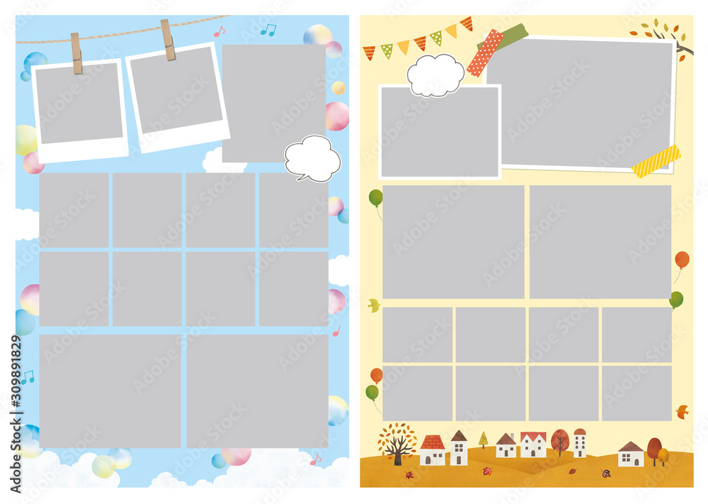 卒園アルバムテンプレート2 Stock Vector Adobe Stock
