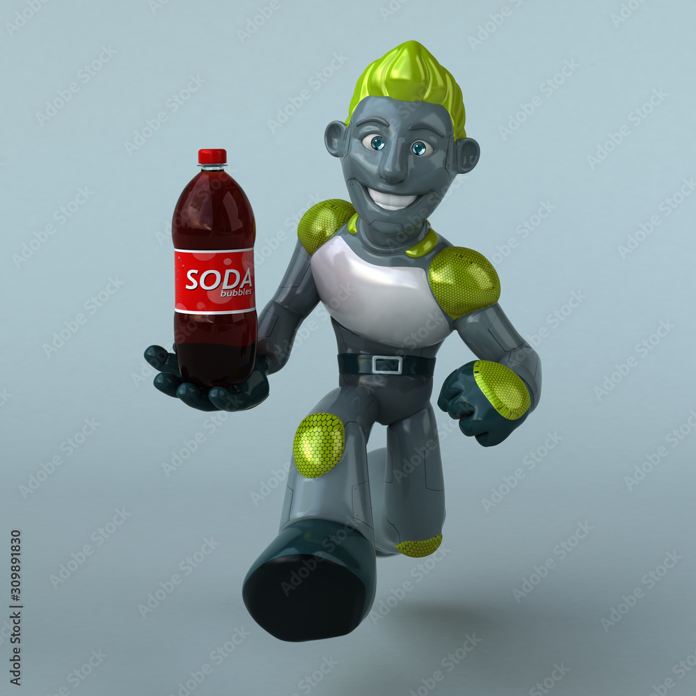Green Robot - 3D Illustration Green Robot - 3D Illustration