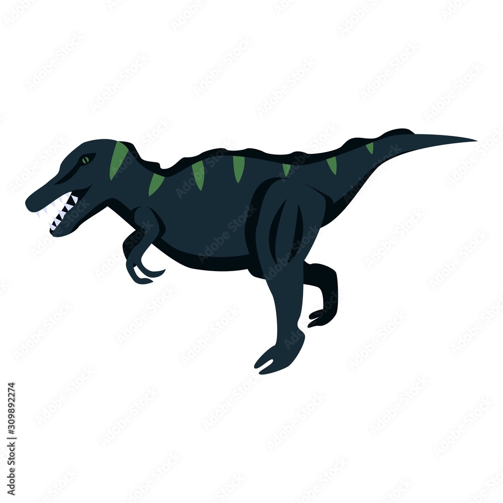 Fototapeta premium Predator dino icon. Isometric of predator dino vector icon for web design isolated on white background