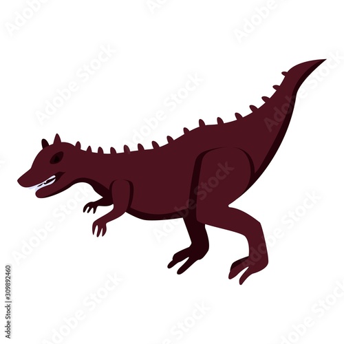 Toy dinosaur icon. Isometric of toy dinosaur vector icon for web design isolated on white background