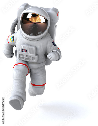 Valokuvatapetti Fun astronaut - 3D Illustration