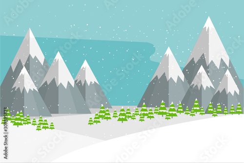 Views of the house in winter. Art paper and crafts