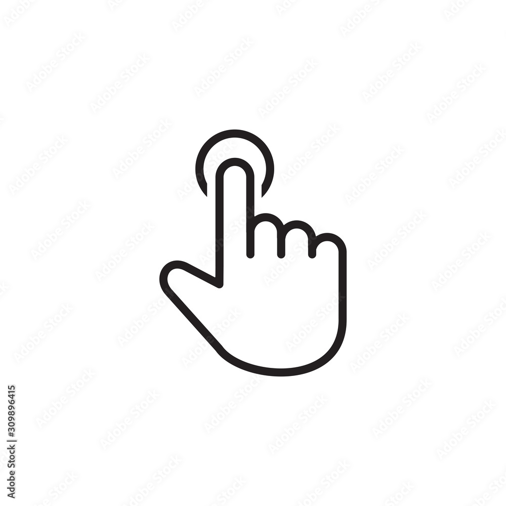 Hand cursor icon symbol vector illustration
