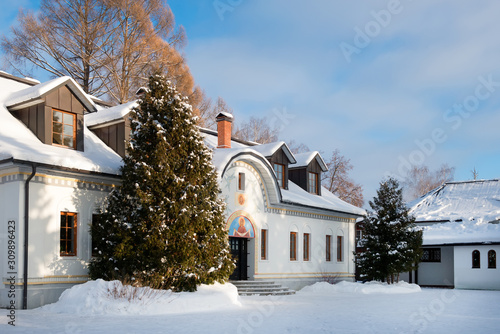 Church House at the Church of the Assumption of the Blessed Virgin Mary in the village of Uspenskoe. Moscow region, Odintsovo city district, Russia. photo