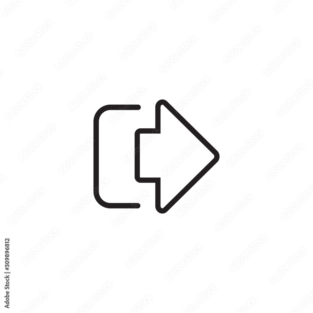 Logout icon symbol vector illustration Logout icon symbol vector illustration