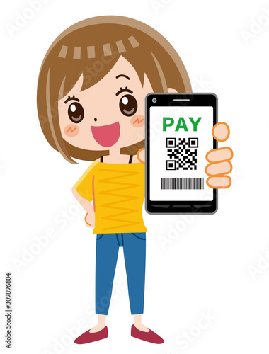 キャッシュレス　PAY　女性