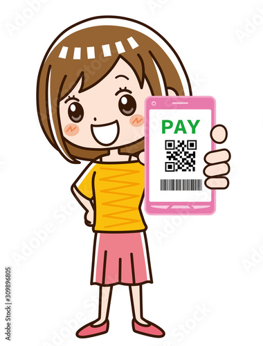 キャッシュレス　PAY　女性