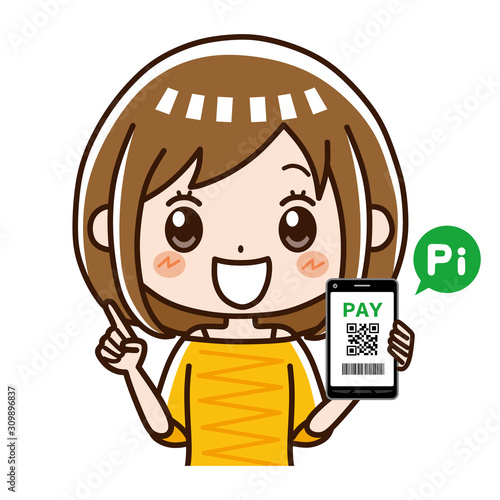 キャッシュレス　PAY　女性