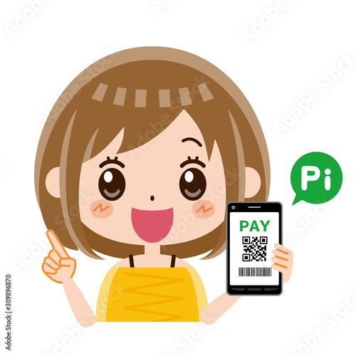 キャッシュレス　PAY　女性