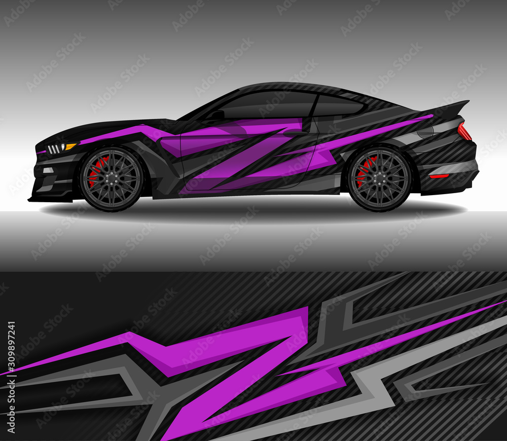 Car wrap decal design vector, custom livery race rally car vehicle sticker and tinting. Car wrap decal design vector, custom livery race rally car vehicle sticker and tinting.