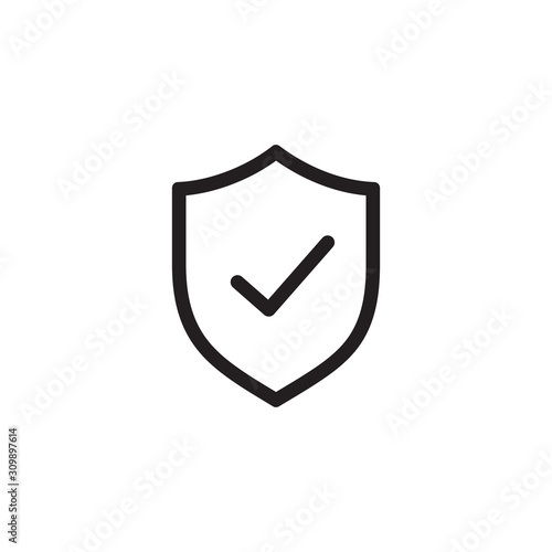 Free Download Shield with checkmark icon symbol vector illustration - GFXLoad