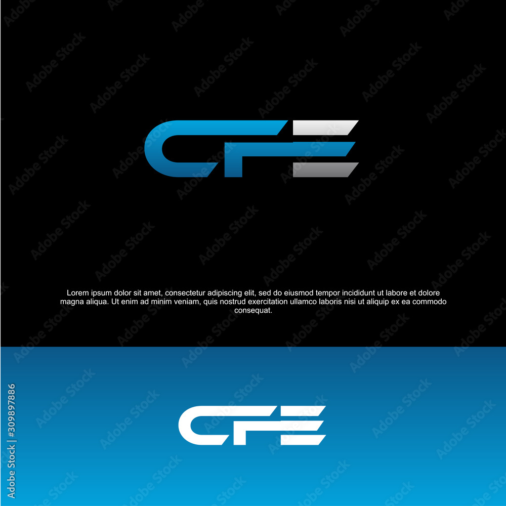 CFE initials for fitness companies, initial logos for the gym and cross