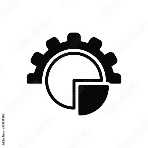 Black solid icon for sector 