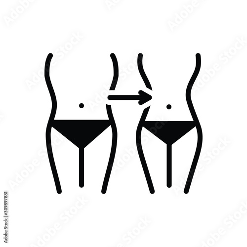 Black solid icon for reduction