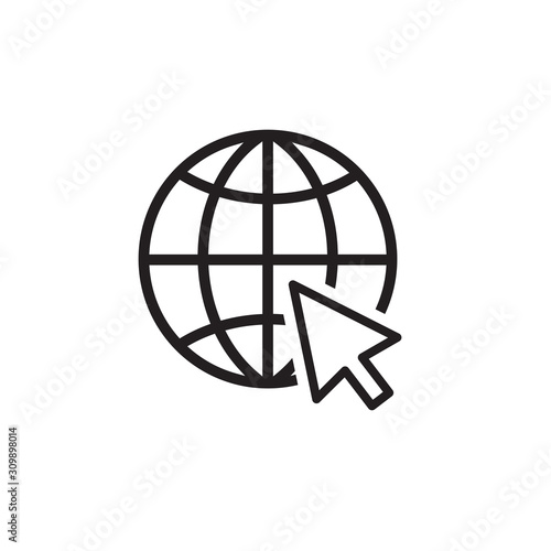 World website arrow cursor icon symbol vector illustration