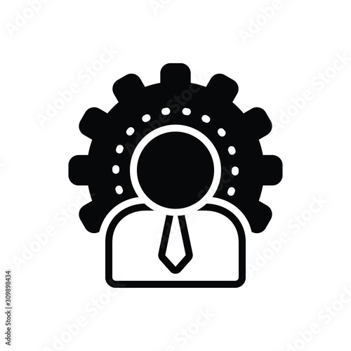 Black solid icon for administration