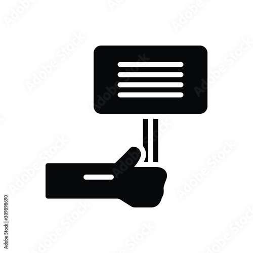 Black solid icon for demonstrate