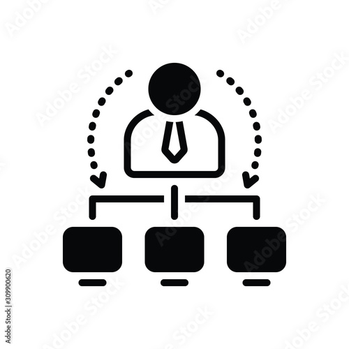 Black solid icon for administrator