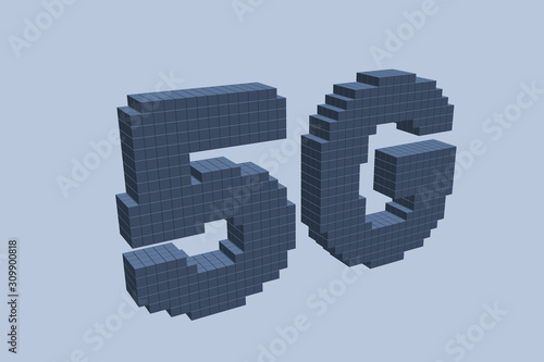 5G network sign. Wireless i...