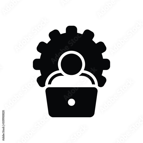 Black solid icon for administrator