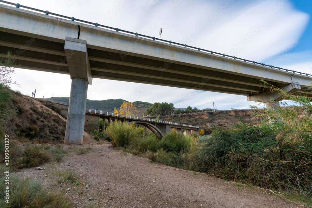 New bridge of the Andarax river near Fondon New bridge of the Andarax river near Fondon