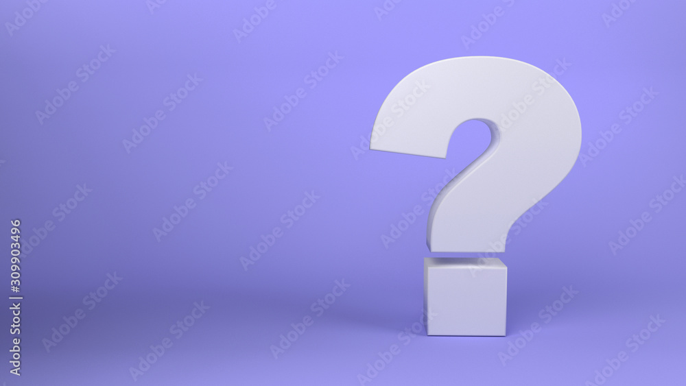 White question mark on purple background, many questionmarks in a pile, 3d render White question mark on purple background, many questionmarks in a pile, 3d render