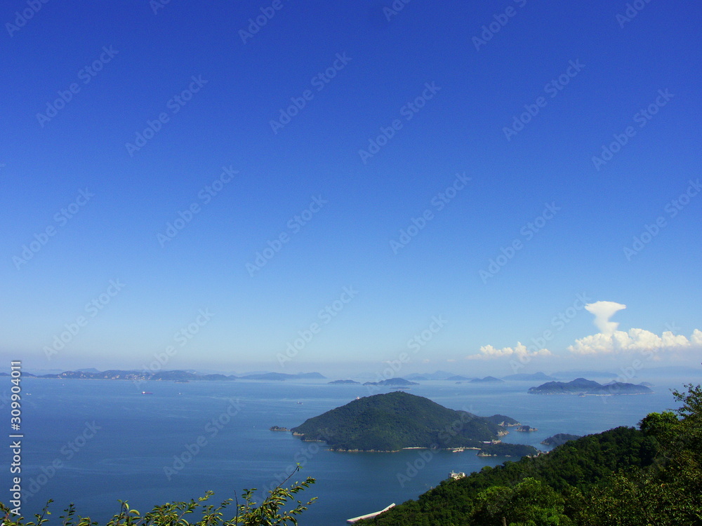 広島　福山　後山公園から見た瀬戸内海