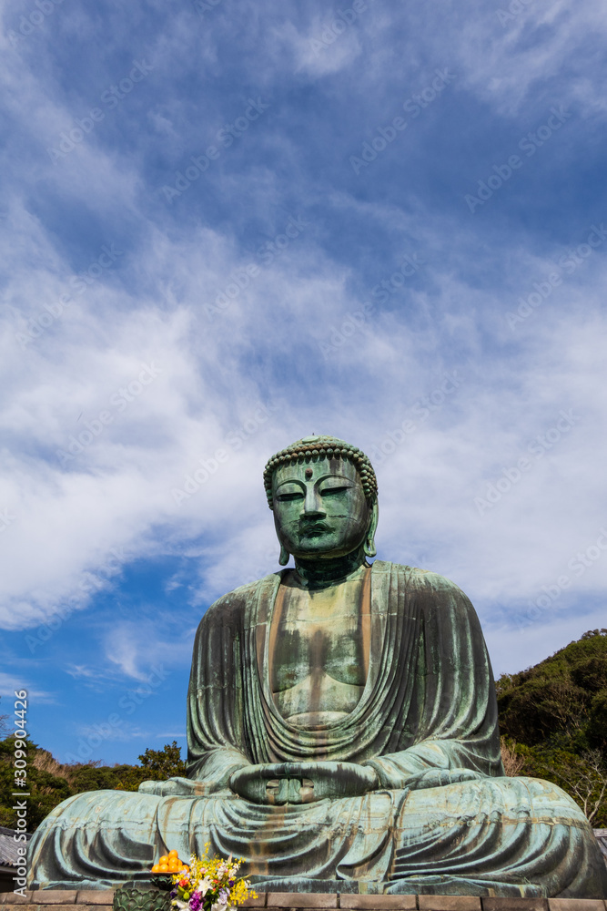 Great Buddha of Kamakura or Kamakura Daibutsu is a World Heritage Site by UNESCO at Kotoku-in Temple. Great Buddha of Kamakura or Kamakura Daibutsu is a World Heritage Site by UNESCO at Kotoku-in Temple.
