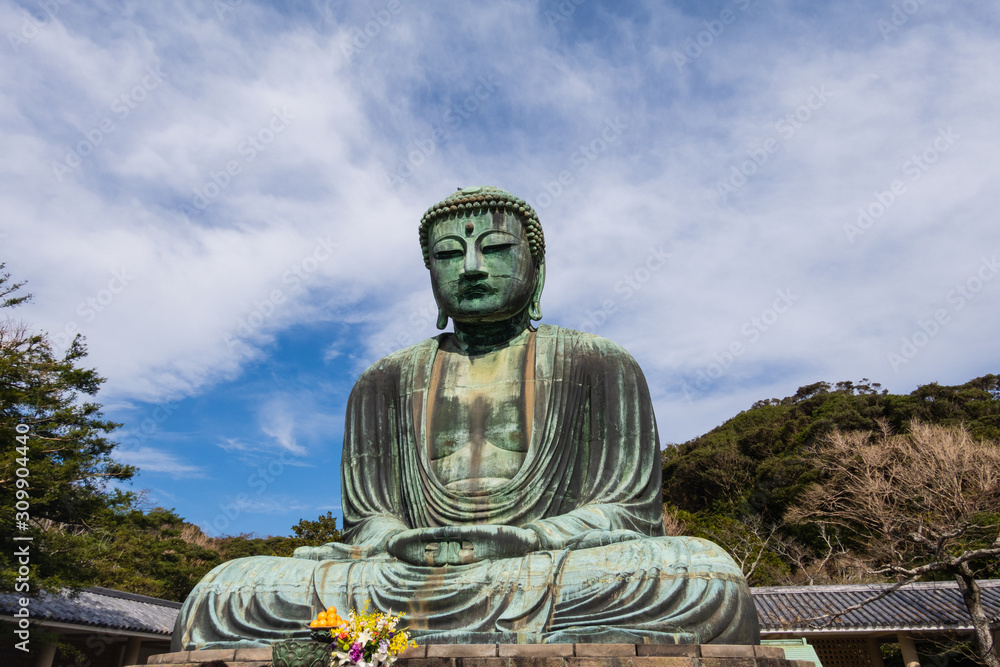Great Buddha of Kamakura or Kamakura Daibutsu is a World Heritage Site by UNESCO at Kotoku-in Temple. Great Buddha of Kamakura or Kamakura Daibutsu is a World Heritage Site by UNESCO at Kotoku-in Temple.